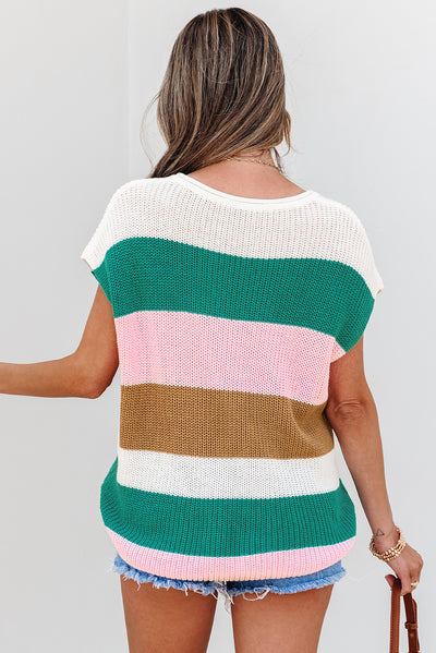 Color Block Sweater T Shirt