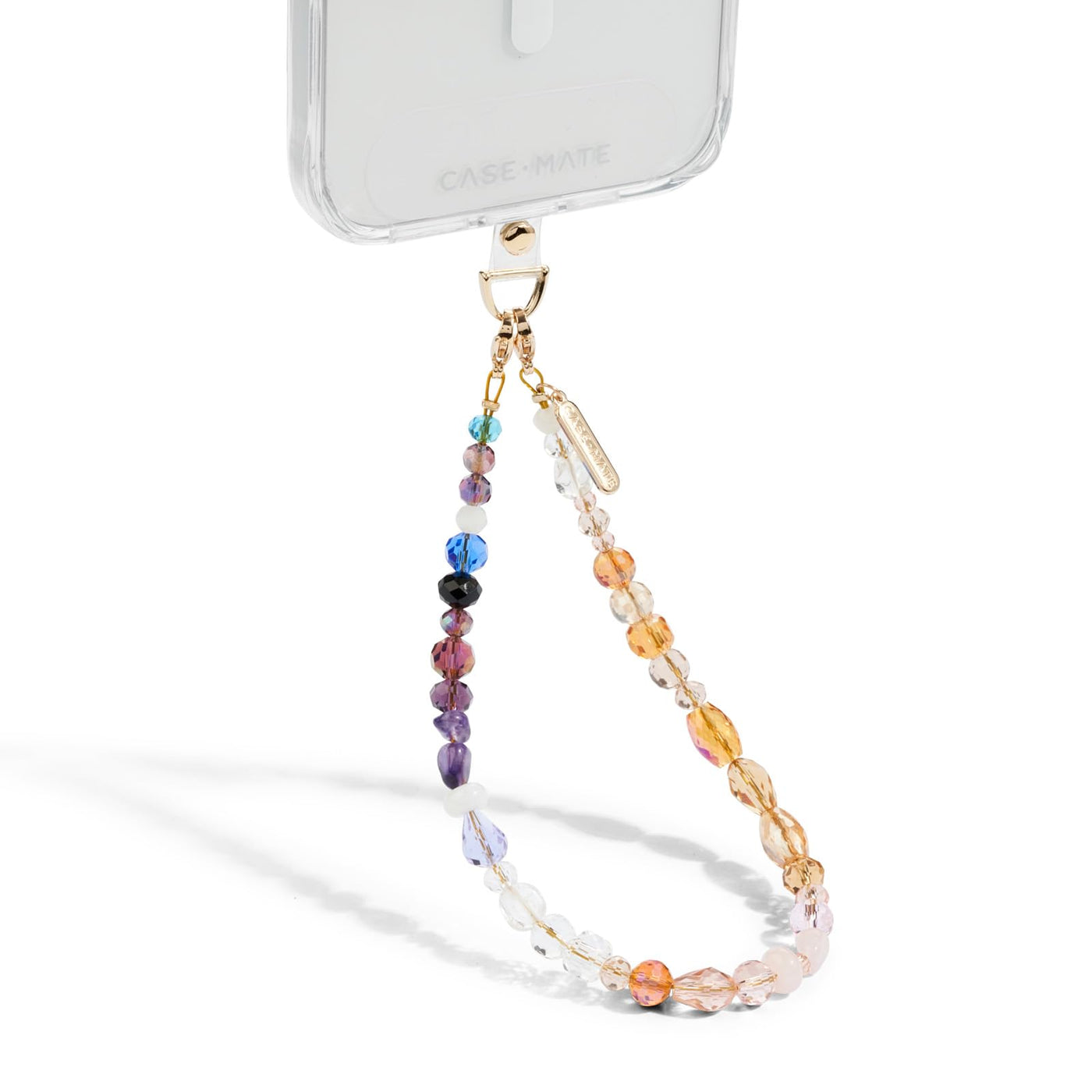 Phone Charm with Beaded Crystals and Pearls