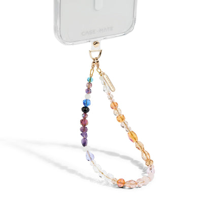 Phone Charm with Beaded Crystals and Pearls