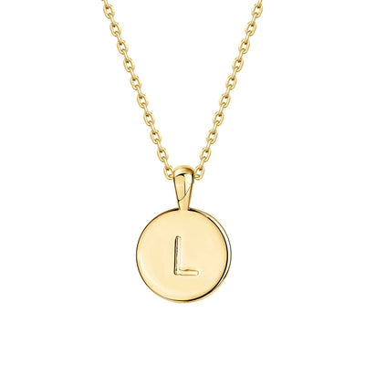 PAVOI 14K Gold Plated Letter Necklace