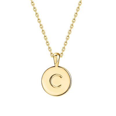 PAVOI 14K Gold Plated Letter Necklace