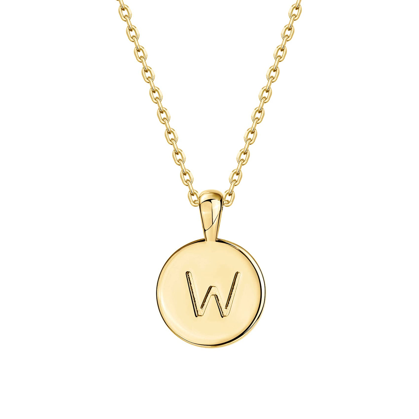 PAVOI 14K Gold Plated Letter Necklace