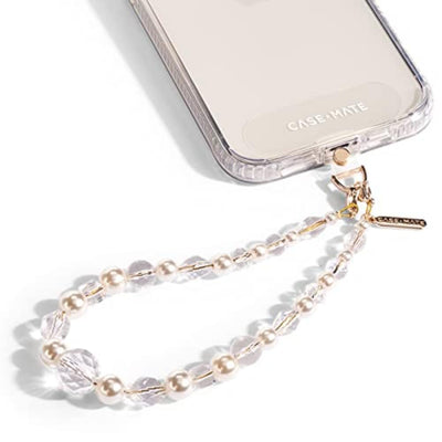 Phone Charm with Beaded Crystals and Pearls