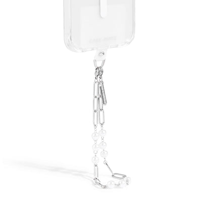 Phone Charm with Beaded Crystals and Pearls