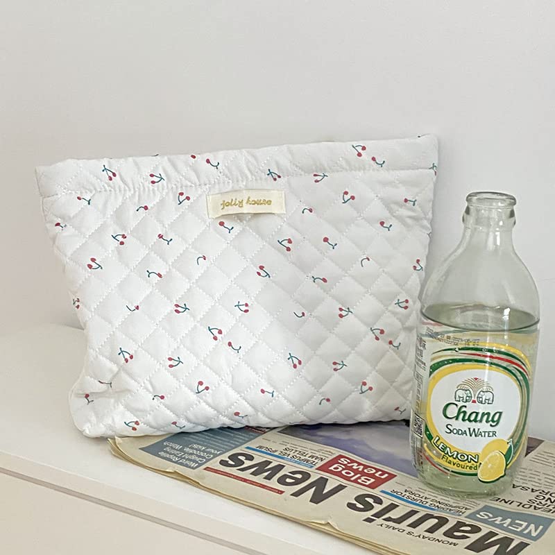 3Pcs Cotton Quilted Cosmetic Bag