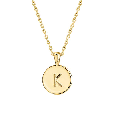 PAVOI 14K Gold Plated Letter Necklace