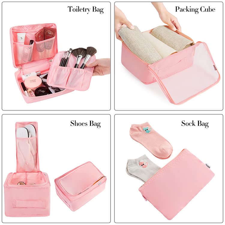 8 Set Packing Cubes Luggage Packing Organizers