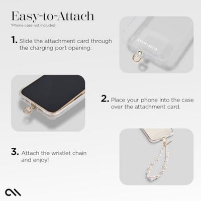 Phone Charm with Beaded Crystals and Pearls