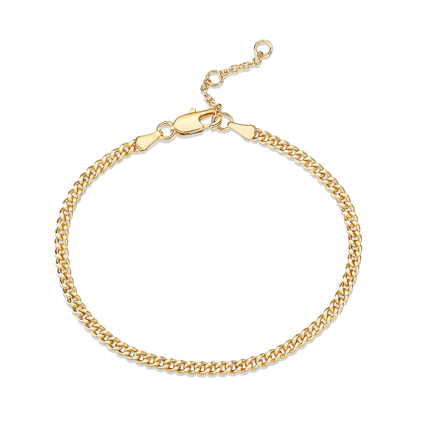 PAVOI 14K Gold Plated Paperclip/Curb/Figaro/Cuban Chain Bracelet