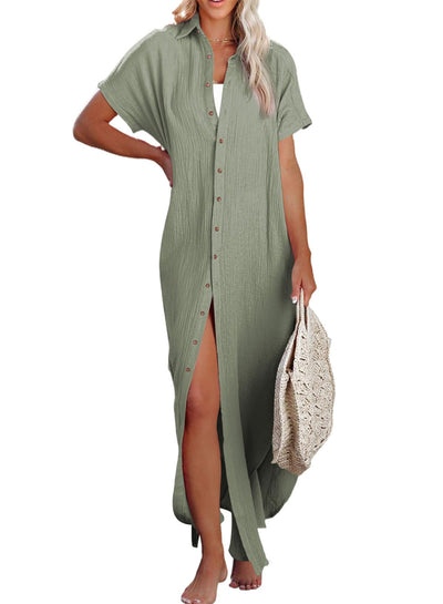 Button Down, Long Kimonos Swimsuit Cover Ups