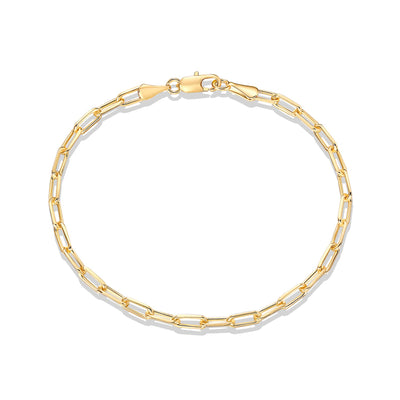 PAVOI 14K Gold Plated Paperclip/Curb/Figaro/Cuban Chain Bracelet
