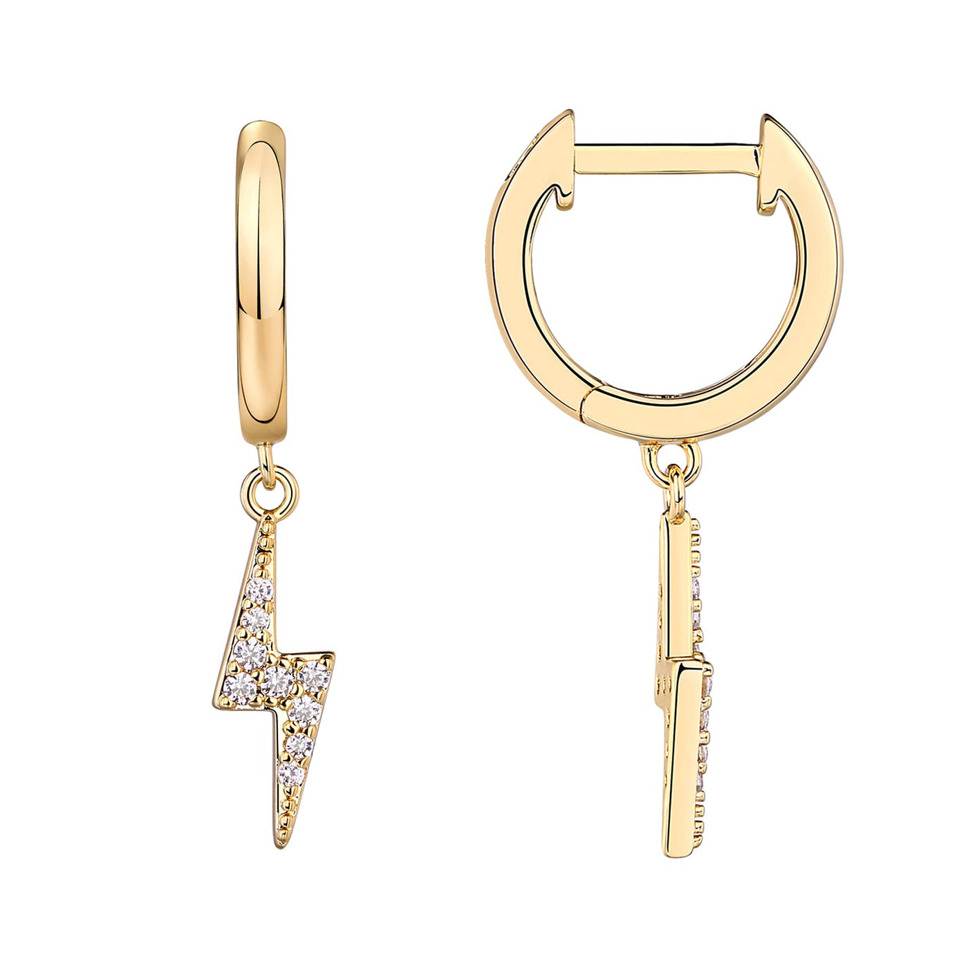 PAVOI 14K Gold Plated Drop/Dangle Huggie Earrings