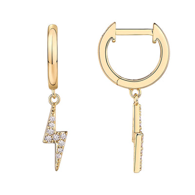 PAVOI 14K Gold Plated Drop/Dangle Huggie Earrings