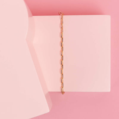 PAVOI 14K Gold Plated Paperclip/Curb/Figaro/Cuban Chain Bracelet