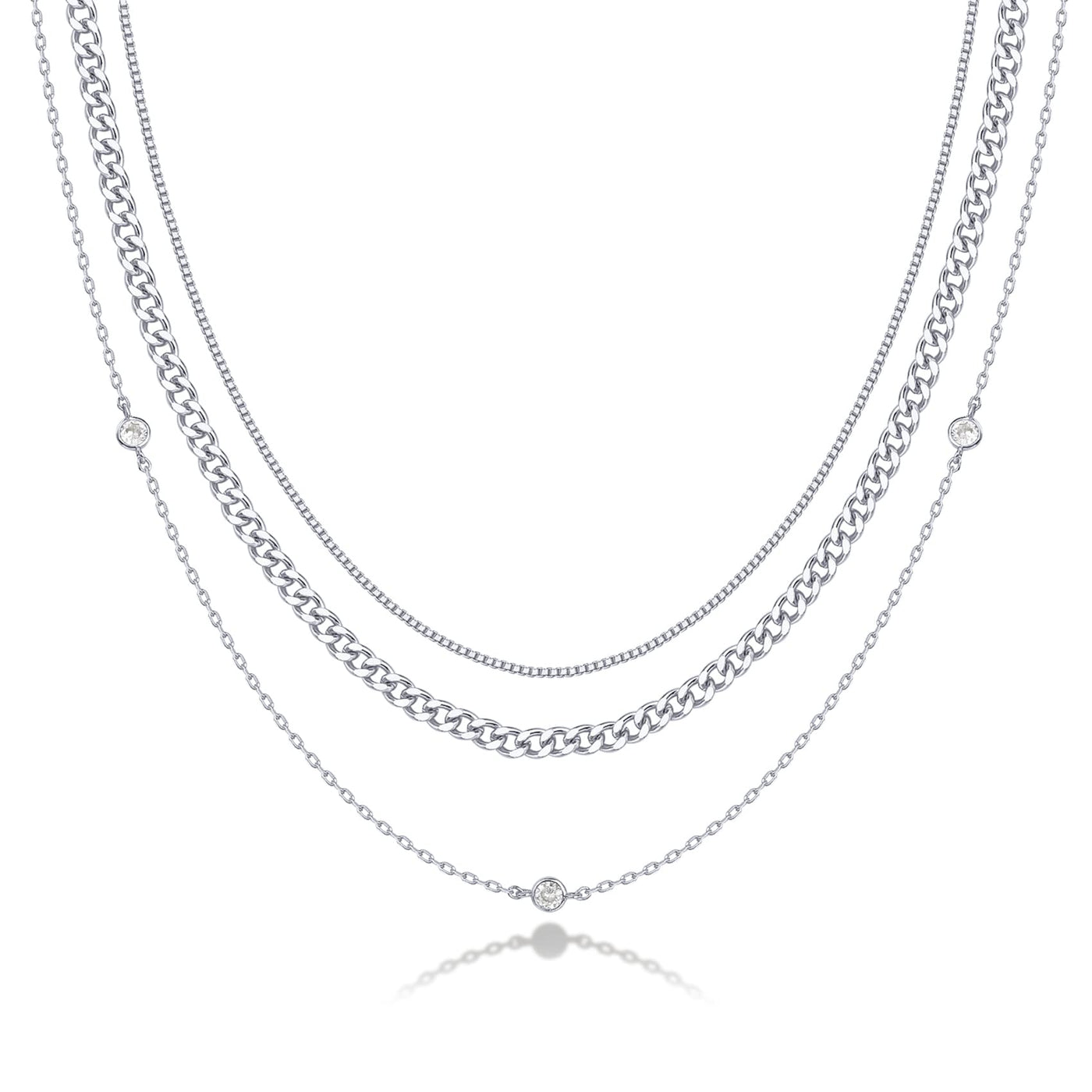 PAVOI 14K Gold Plated Dainty Layering Necklaces