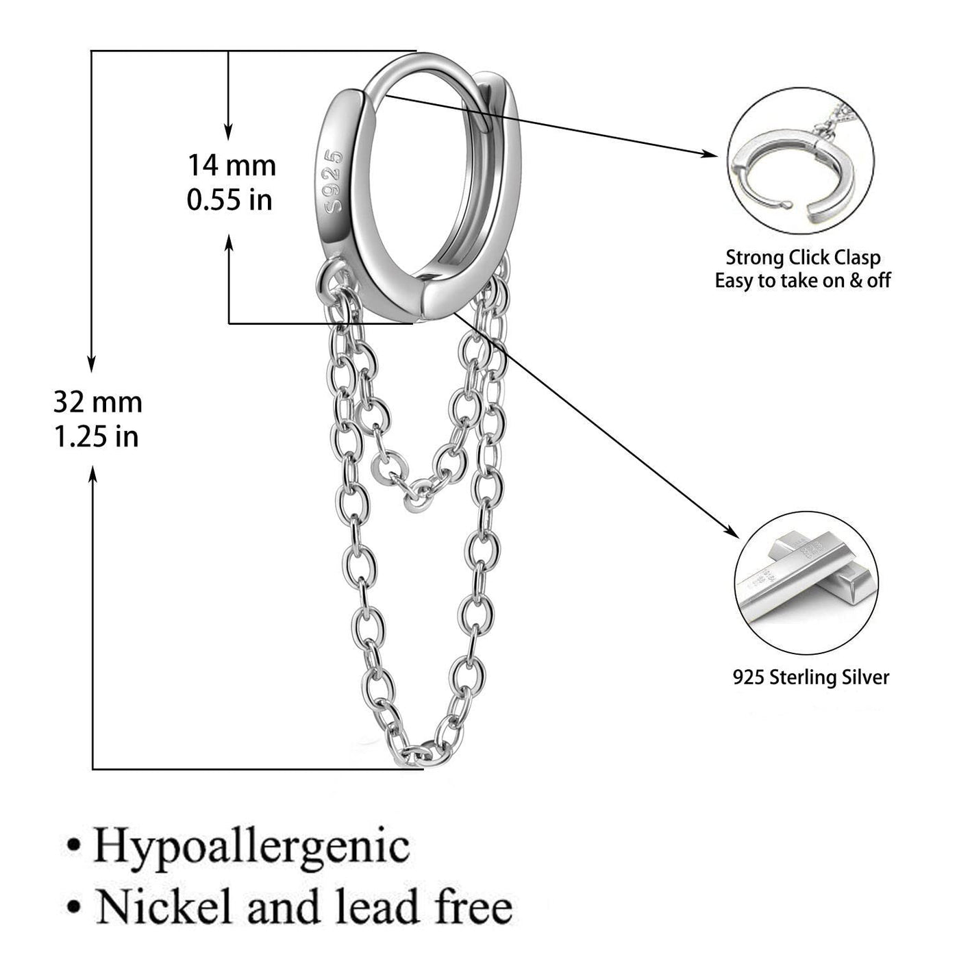 Dangle Hoop Earrings
