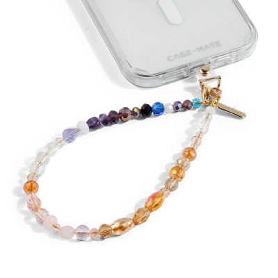 Phone Charm with Beaded Crystals and Pearls