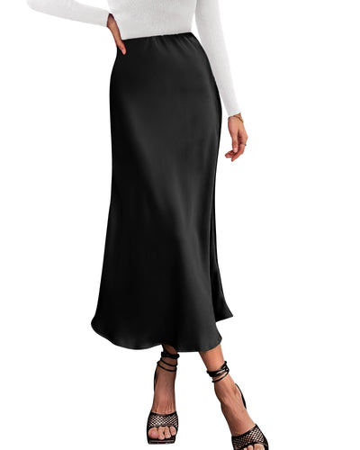 Long Satin Skirt
