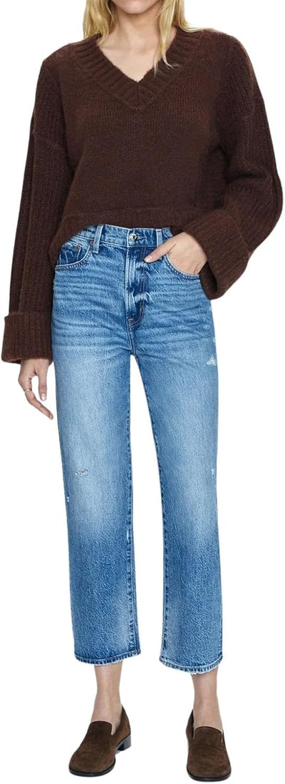 Pistola Denim Women's Cassie Super High Rise Straight Crop Jeans