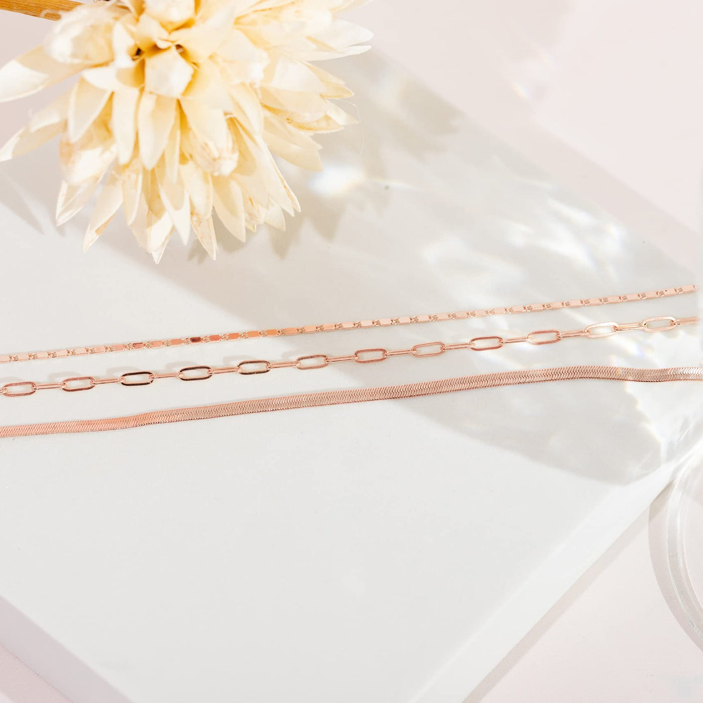 PAVOI 14K Gold Plated Dainty Layering Necklaces