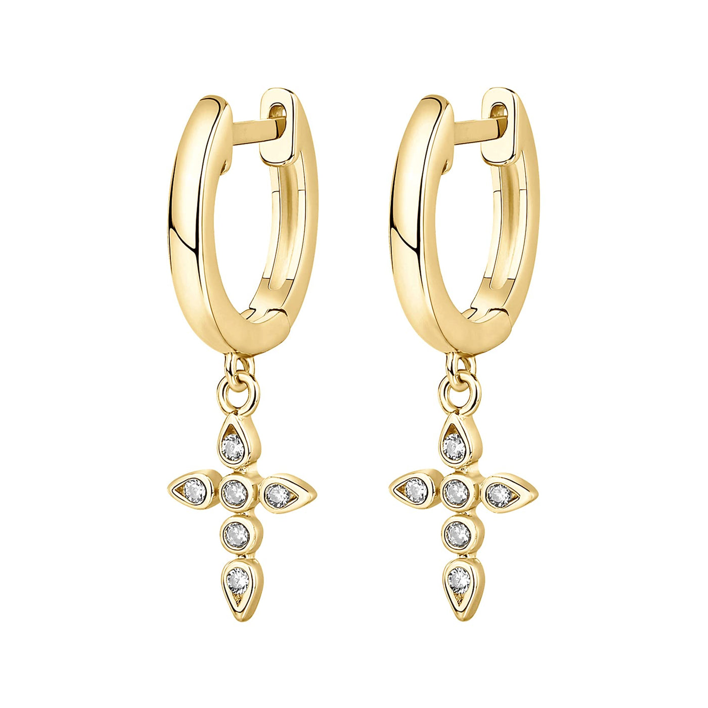 PAVOI 14K Gold Plated Drop/Dangle Huggie Earrings