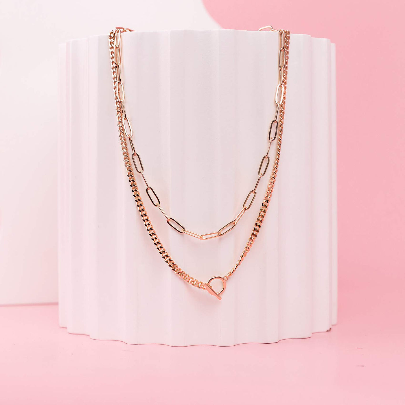PAVOI 14K Gold Plated Dainty Layering Necklaces