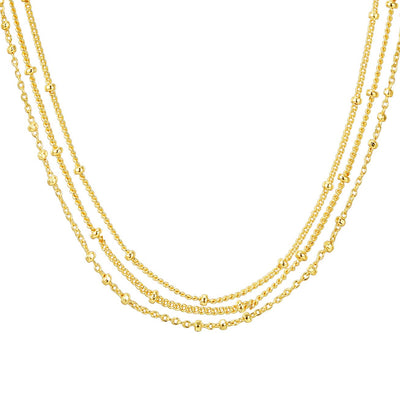 PAVOI 14K Gold Plated Dainty Layering Necklaces