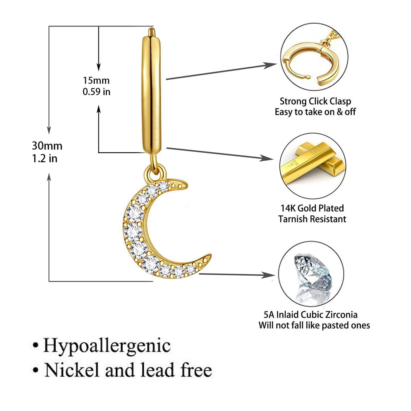 Dangle Hoop Earrings