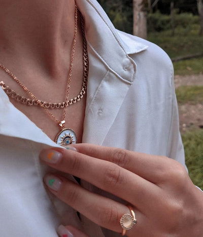Evil Eye Necklace 14K Gold