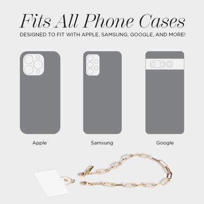 Phone Charm with Beaded Crystals and Pearls