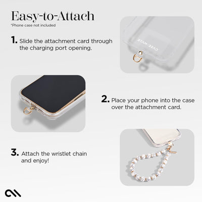 Phone Charm with Beaded Crystals and Pearls