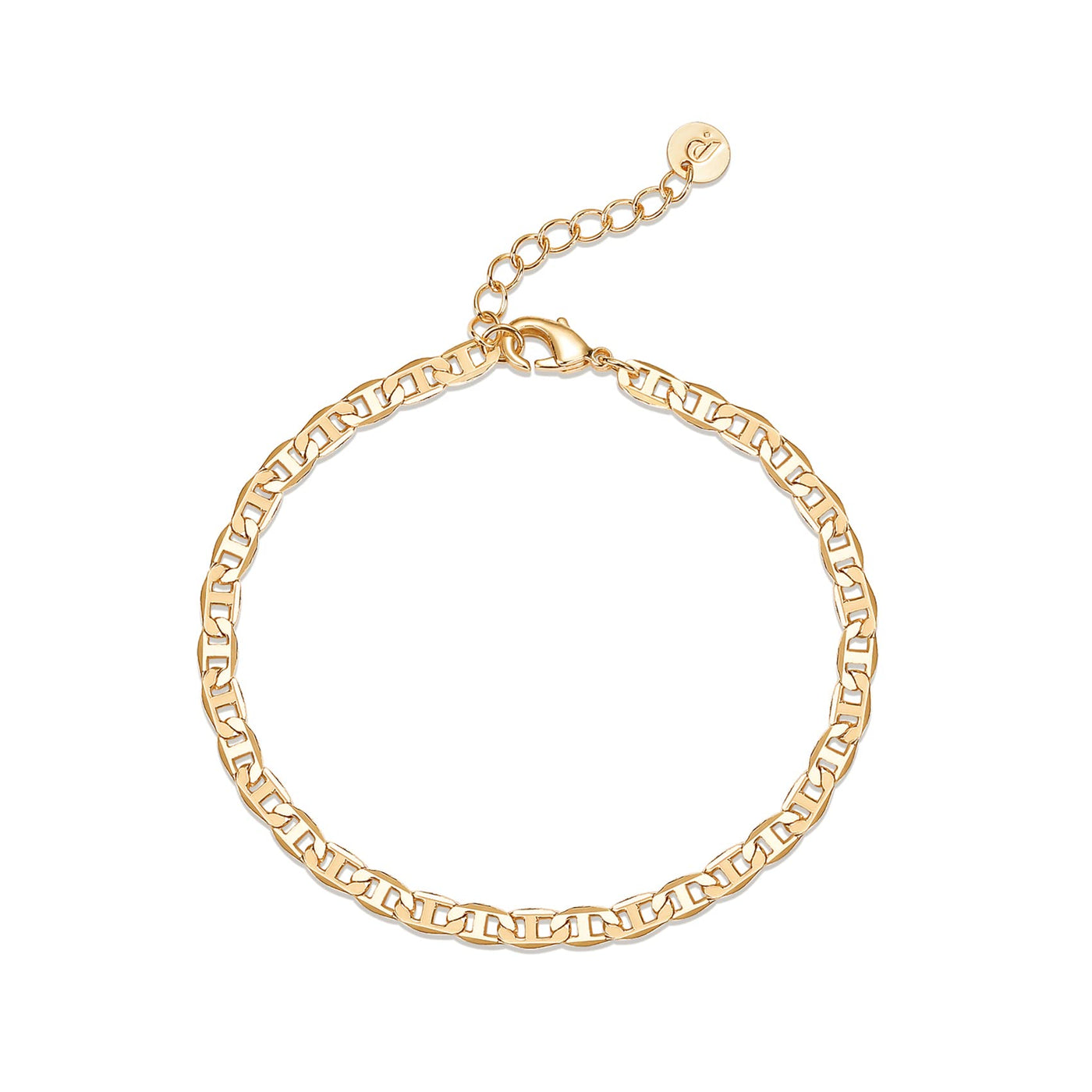 PAVOI 14K Gold Plated Paperclip/Curb/Figaro/Cuban Chain Bracelet
