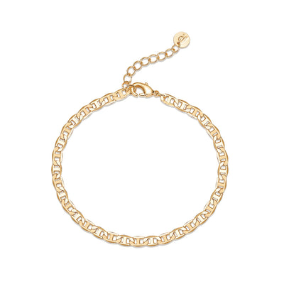 PAVOI 14K Gold Plated Paperclip/Curb/Figaro/Cuban Chain Bracelet