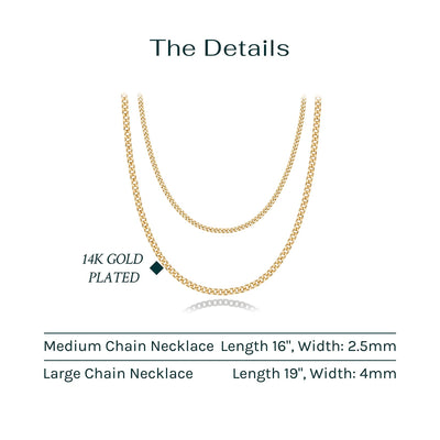 PAVOI 14K Gold Plated Dainty Layering Necklaces