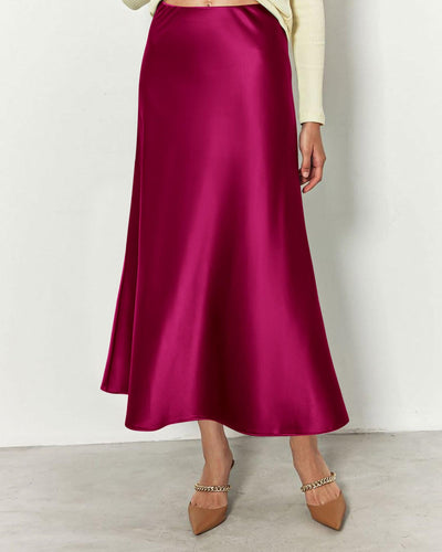 Long Satin Skirt