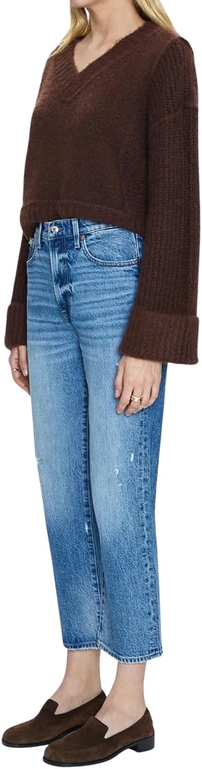 Pistola Denim Women's Cassie Super High Rise Straight Crop Jeans