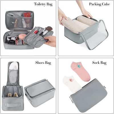 8 Set Packing Cubes Luggage Packing Organizers