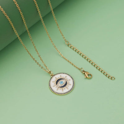 Evil Eye Necklace 14K Gold