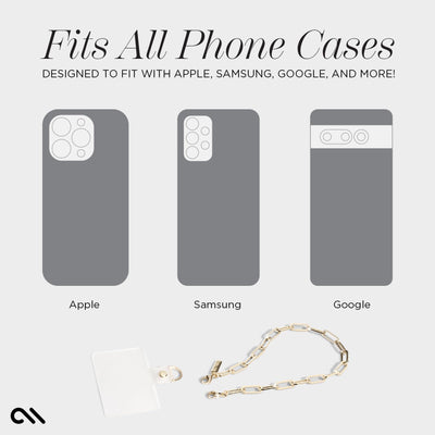 Phone Charm with Beaded Crystals and Pearls