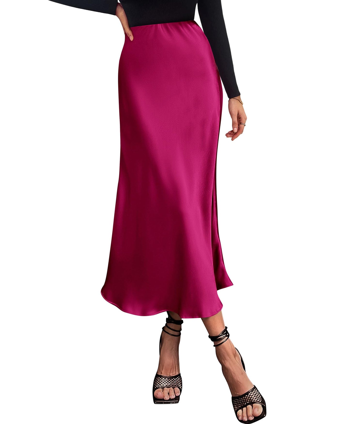 Long Satin Skirt
