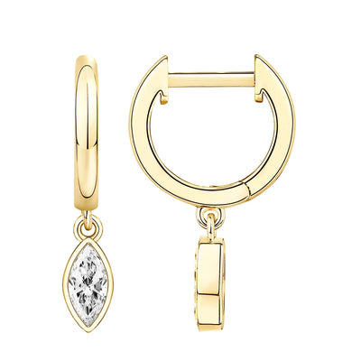 PAVOI 14K Gold Plated Drop/Dangle Huggie Earrings