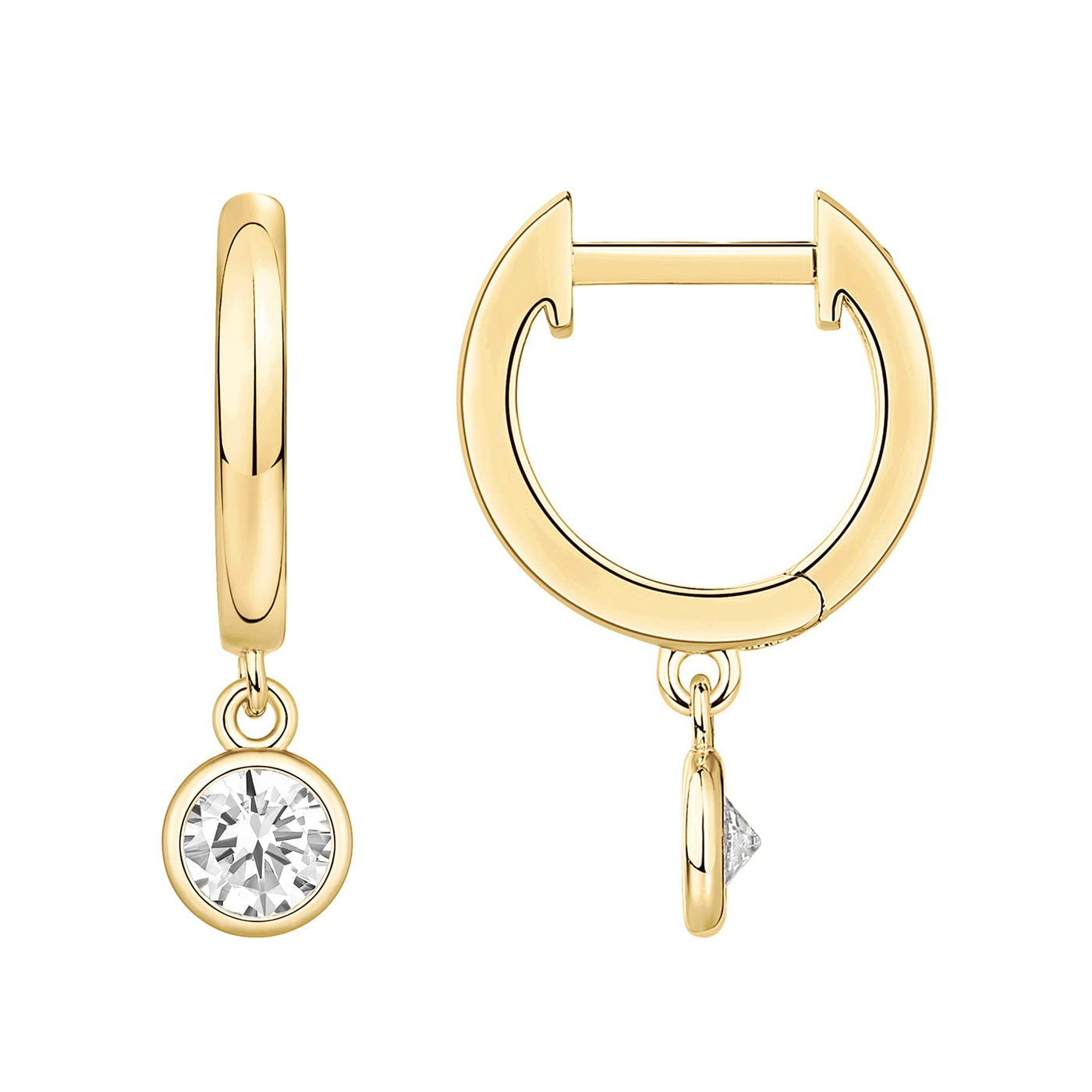 PAVOI 14K Gold Plated Drop/Dangle Huggie Earrings
