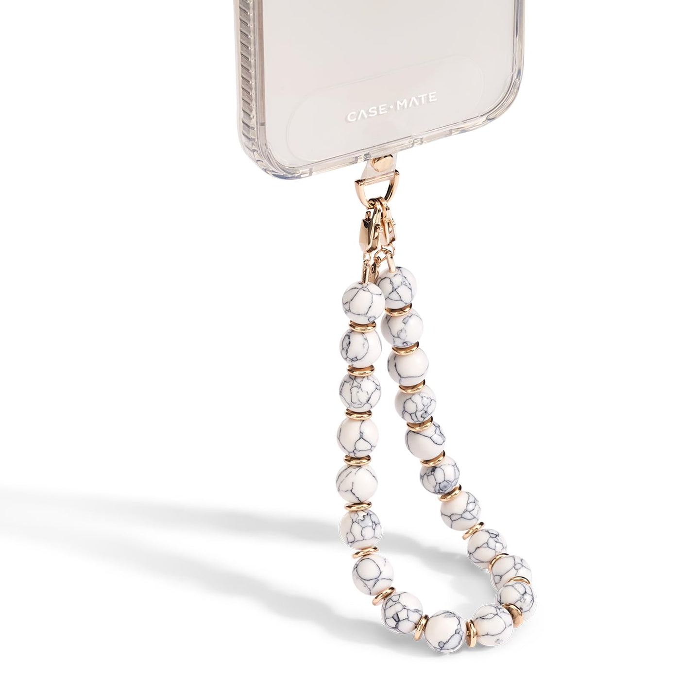 Phone Charm with Beaded Crystals and Pearls