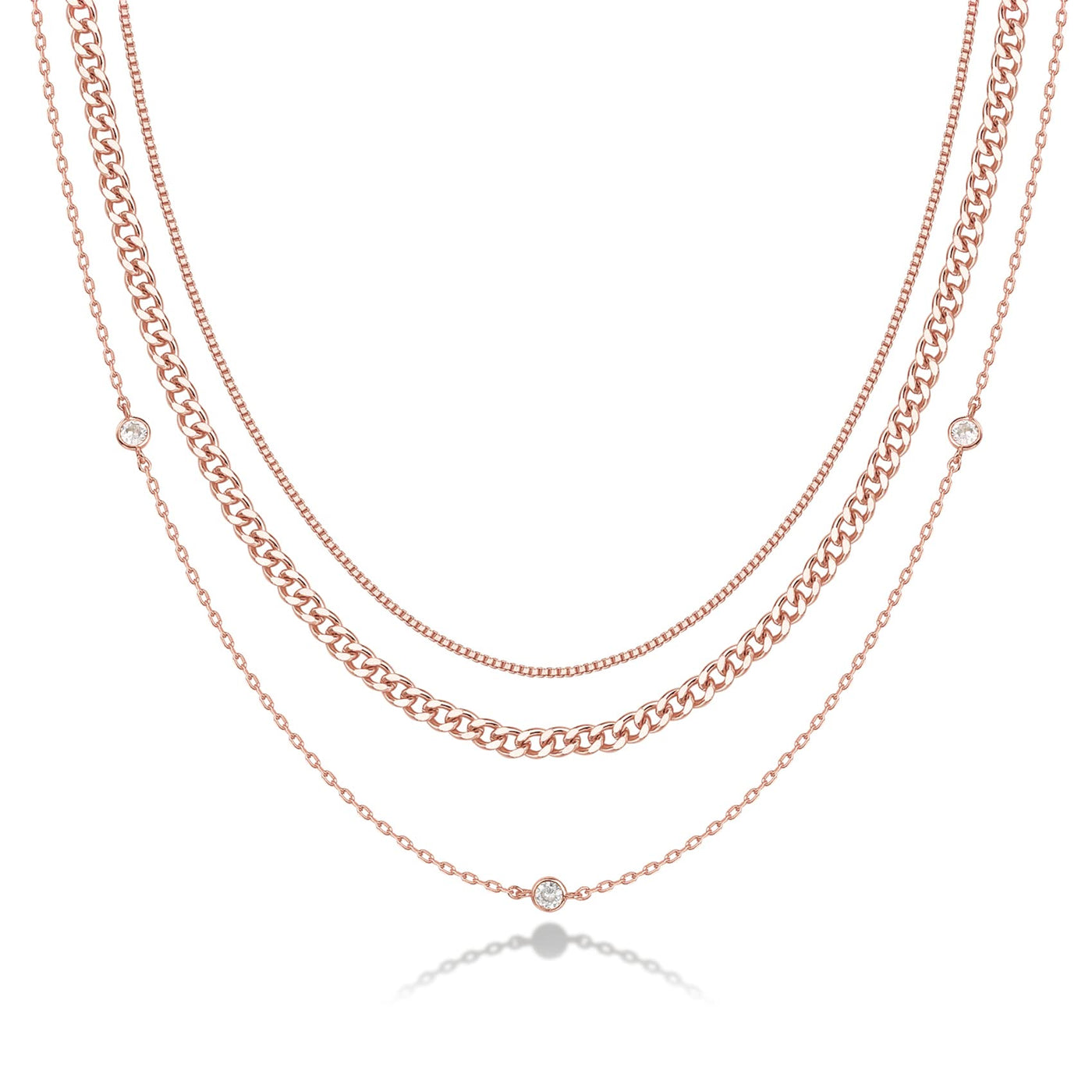 PAVOI 14K Gold Plated Dainty Layering Necklaces