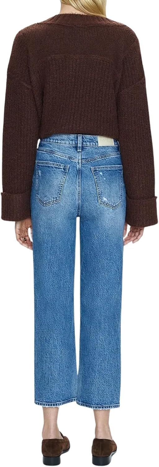 Pistola Denim Women's Cassie Super High Rise Straight Crop Jeans