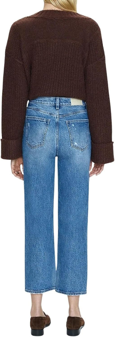 Pistola Denim Women's Cassie Super High Rise Straight Crop Jeans