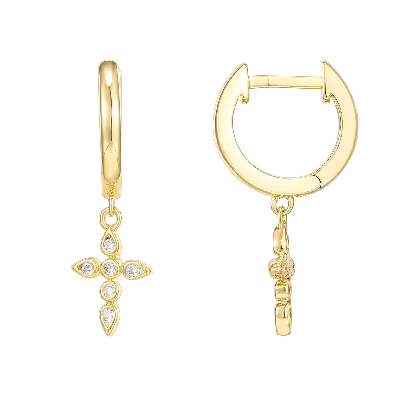 PAVOI 14K Gold Plated Drop/Dangle Huggie Earrings