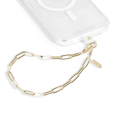 Phone Charm with Beaded Crystals and Pearls