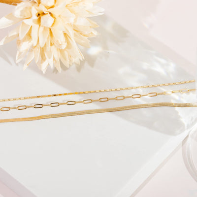 PAVOI 14K Gold Plated Dainty Layering Necklaces