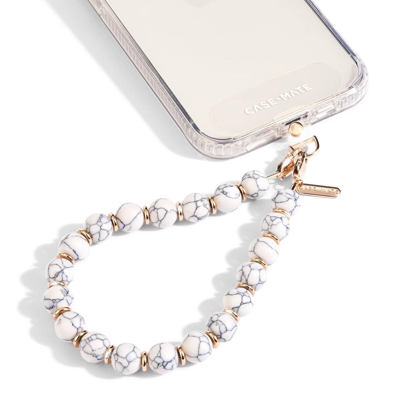 Phone Charm with Beaded Crystals and Pearls